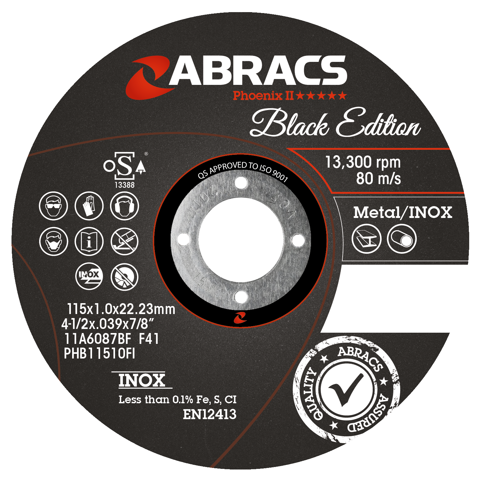 Abracs Black Edition extra-thin INOX cutting discs