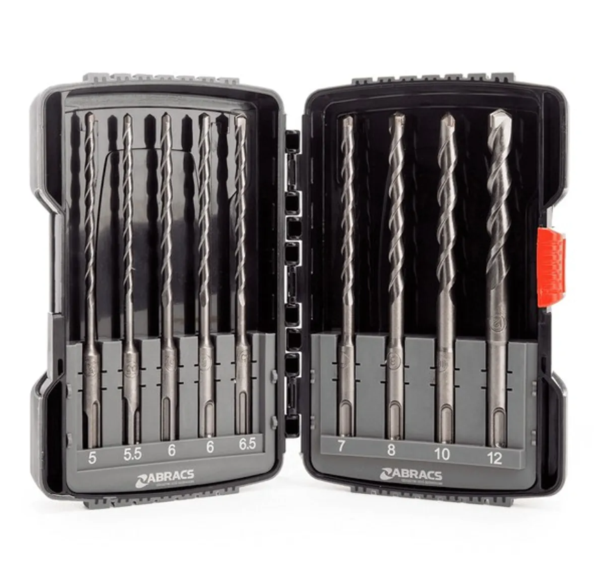 Abracs 9-Piece SDS+ Masonry Drill Bit Set 5–12mm x 160mm