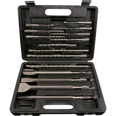 Abracs DCSET15 15 piece SDS plus masonry drill and chisel set