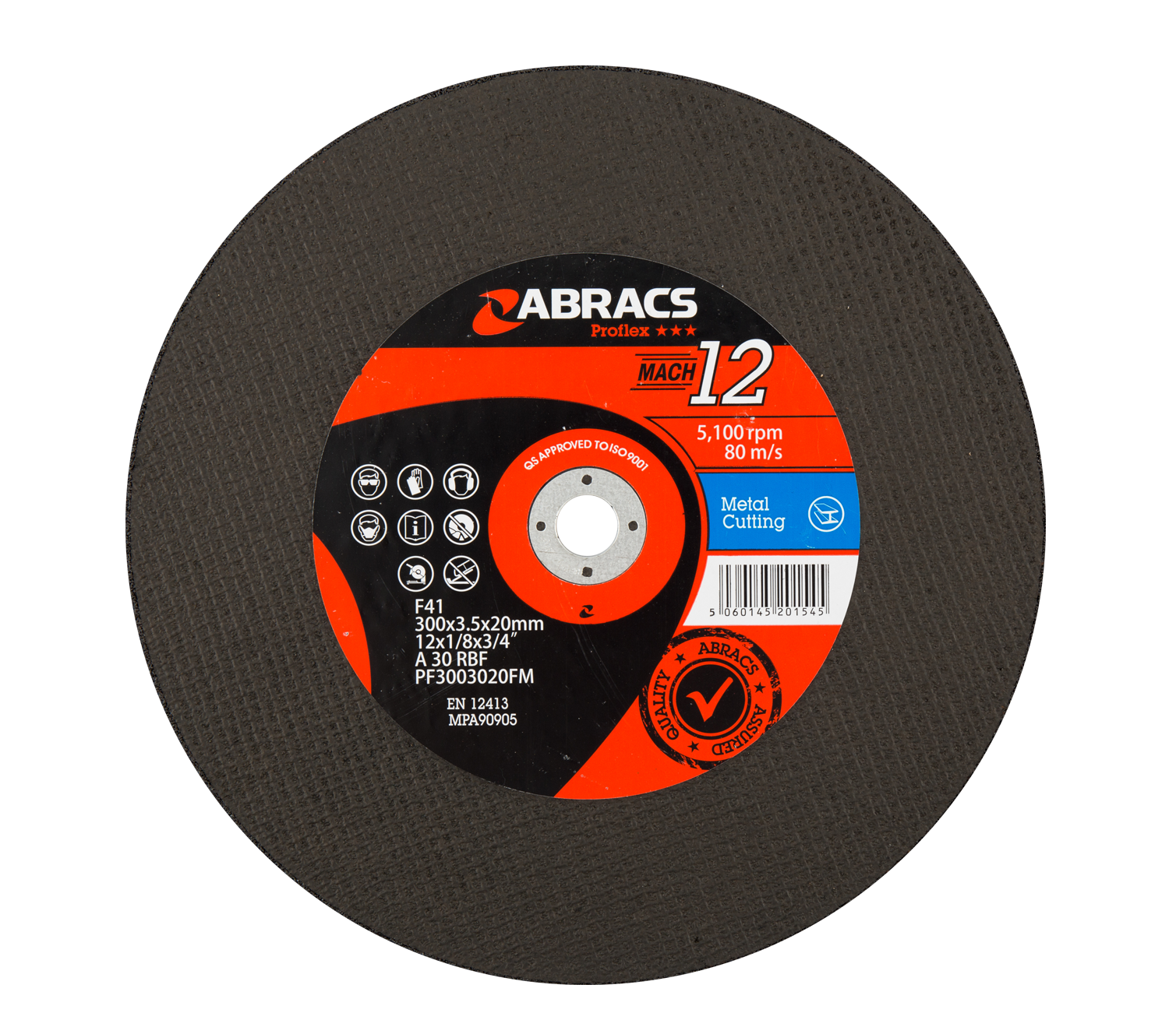 Abracs ProFlex 300mm flat metal cutting disc