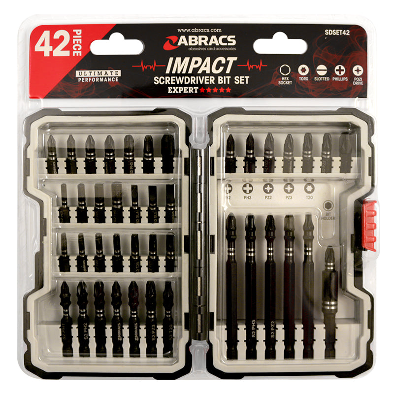Abracs SDSET42 42 piece impact screwdriver bit set