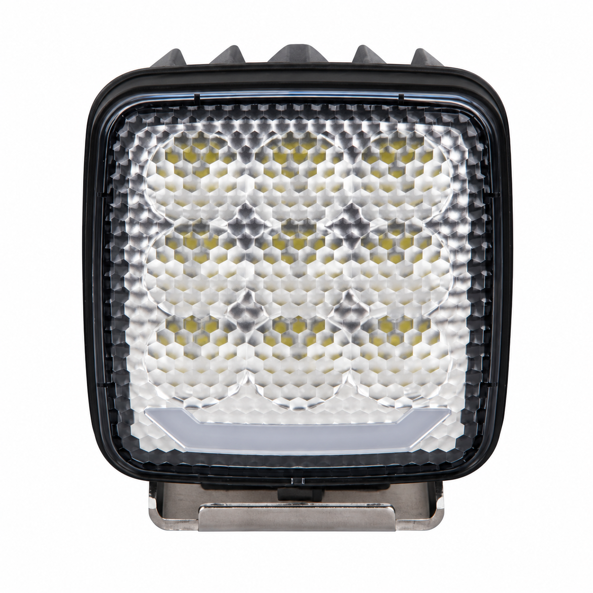 VSWD WL617-80-F 80W LED flood work lamp with position light and mounting bracket