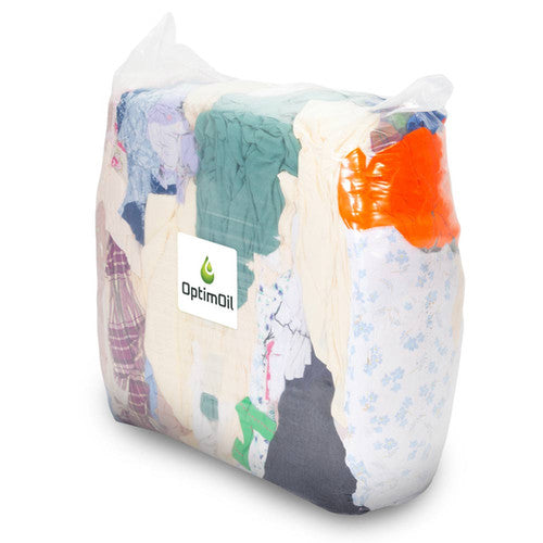 OptimOil Mixed Colour Cotton Wipes - 10kg Bag