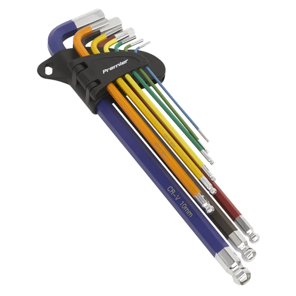 Sealey Premier Extra-Long Ball-End Hex Key Set 9pc AK7191B