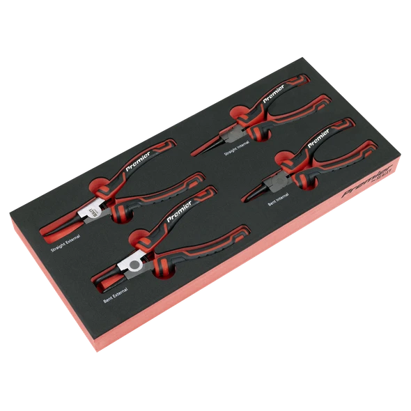 Sealey Premier Circlip Pliers Set with Tool Tray 4pc TBT57