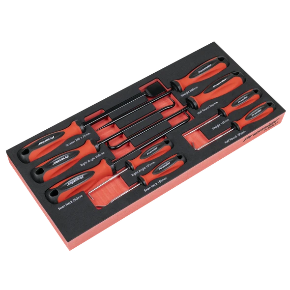 Sealey Premier Scraper & Hook Set with Tool Tray 9pc TBT65