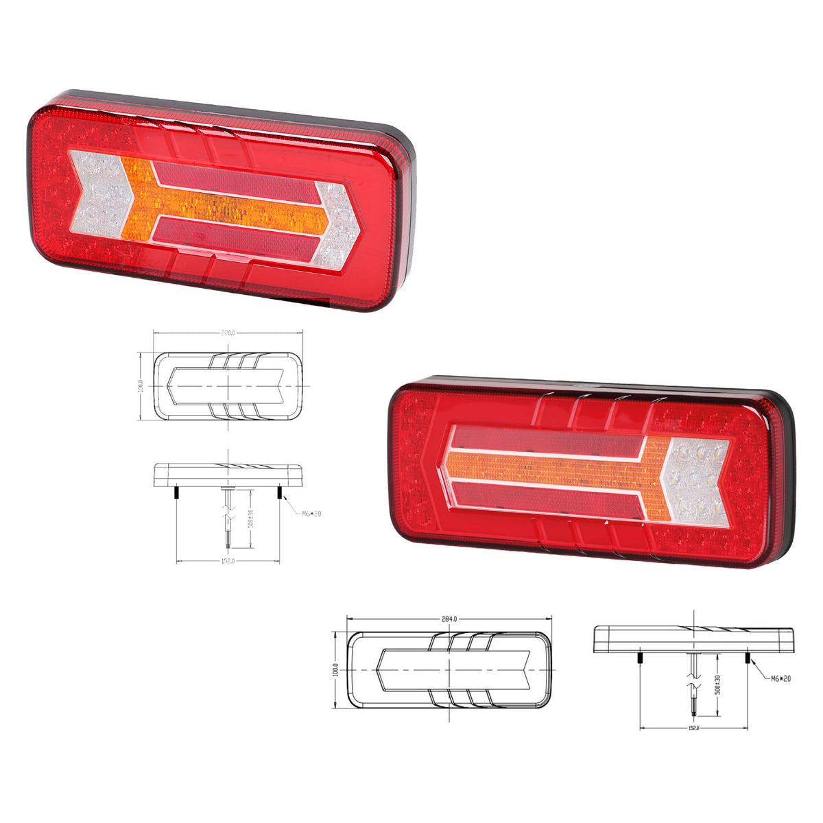 VSWD 850 Series progressive five-function rear lights