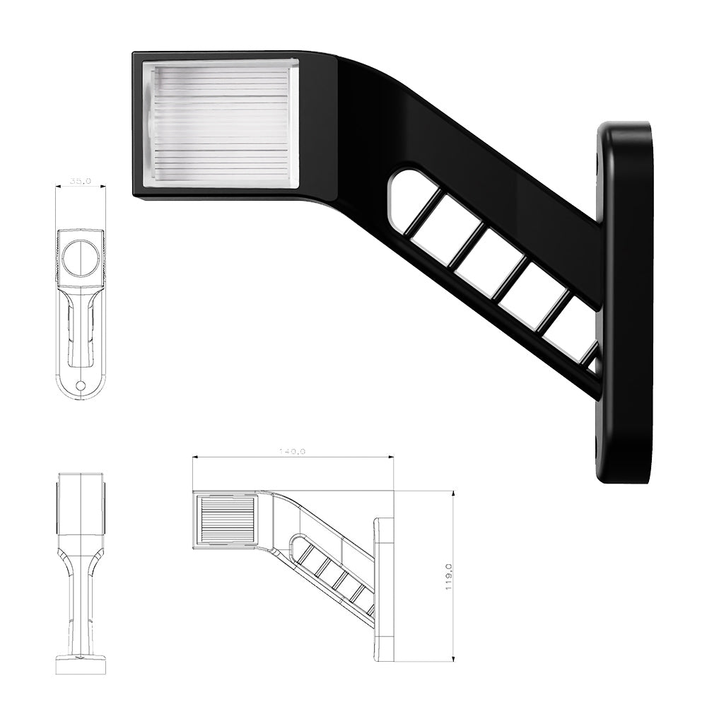 VSWD 872 medium triple marker light pair