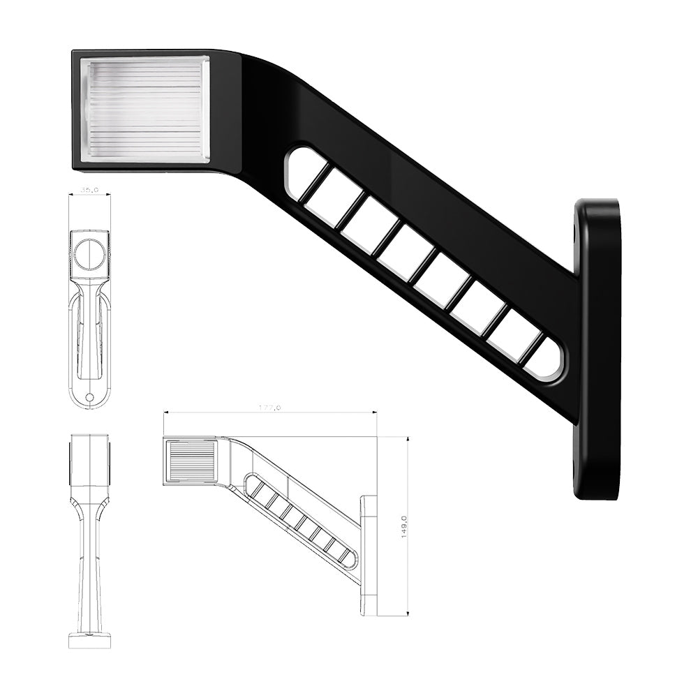 VSWD 873 long triple marker light pair