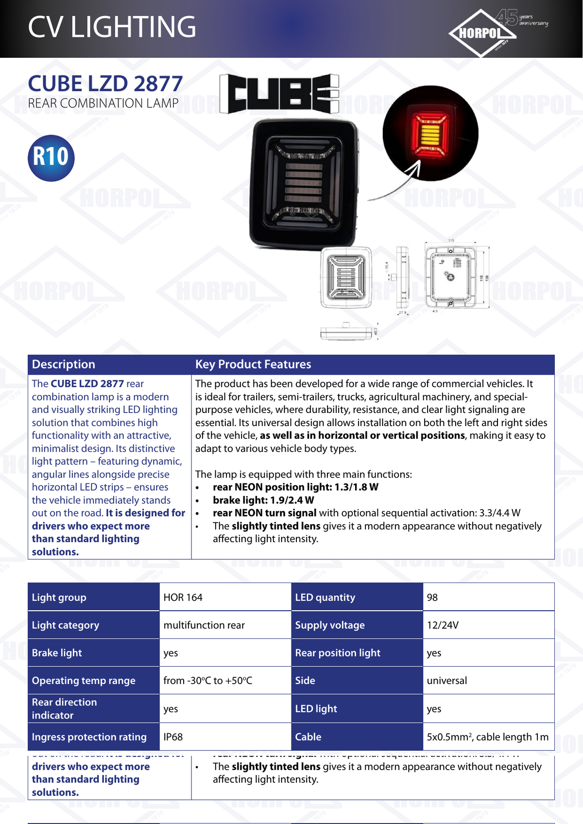 VSWD CUBE LED Rear Lights - official product information