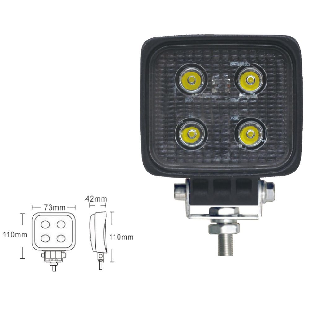 VSWD WL604 12W square LED spot work lamp