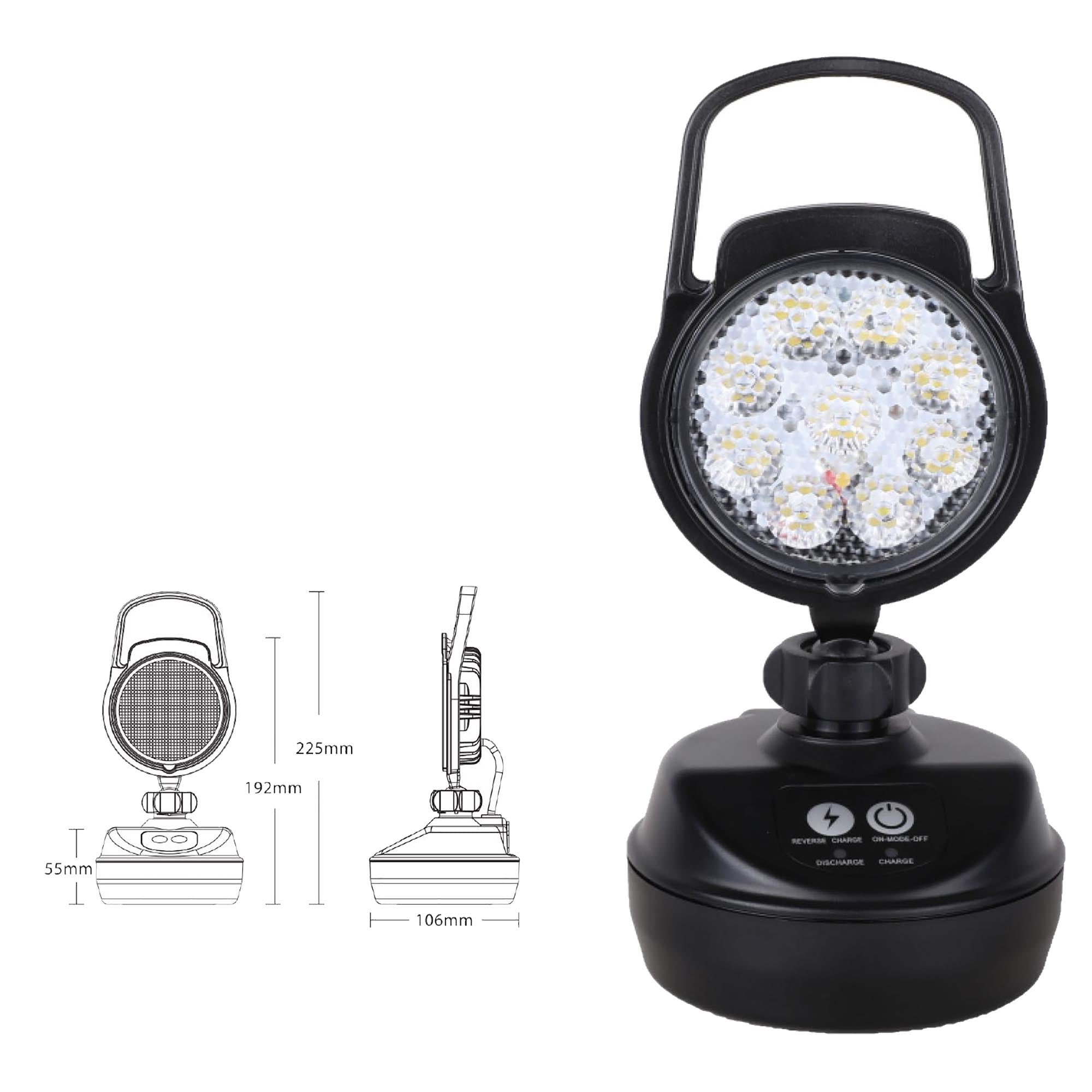 VSWD WL626-S Rechargeable Magnetic Utility Work Lamp - 305lm