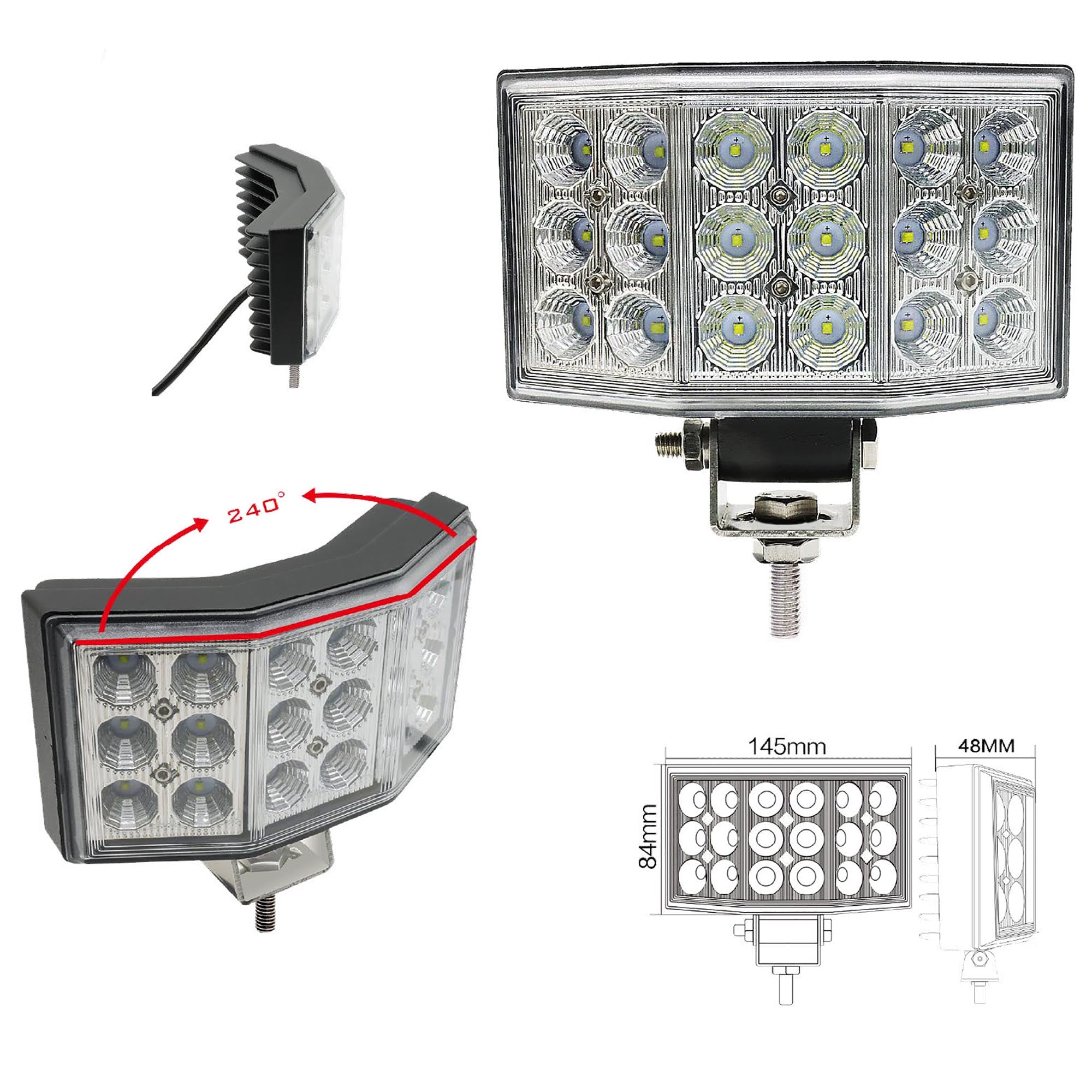 VSWD WL635-WA 54W wide-angle LED work lamp