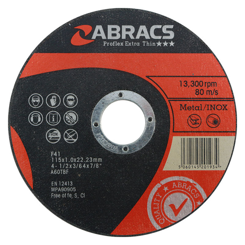 Abracs ProFlex cutting and grinding discs for metal
