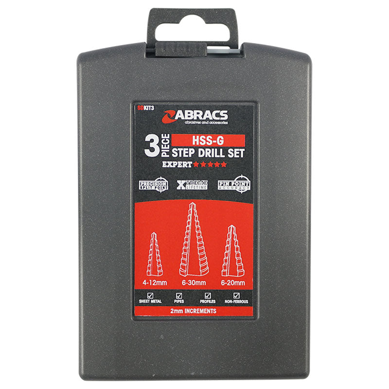 Abracs Expert Step Drill Kit - 3 Piece