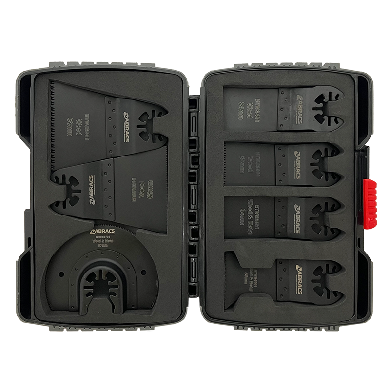 Abracs MTWMSET8C eight piece wood and metal multi-tool blade set