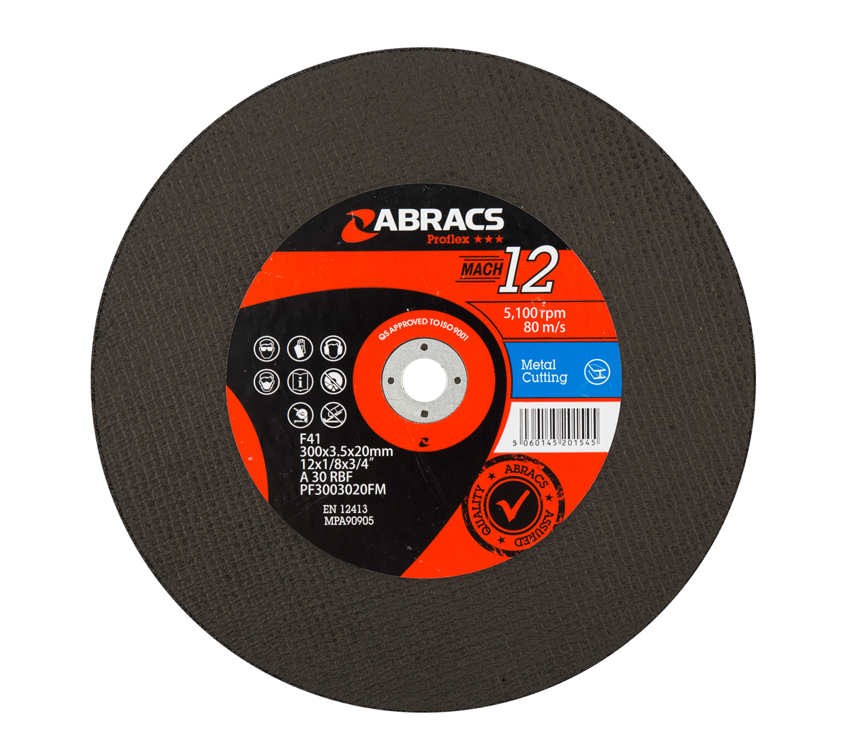 Abracs ProFlex 300mm flat metal cutting disc