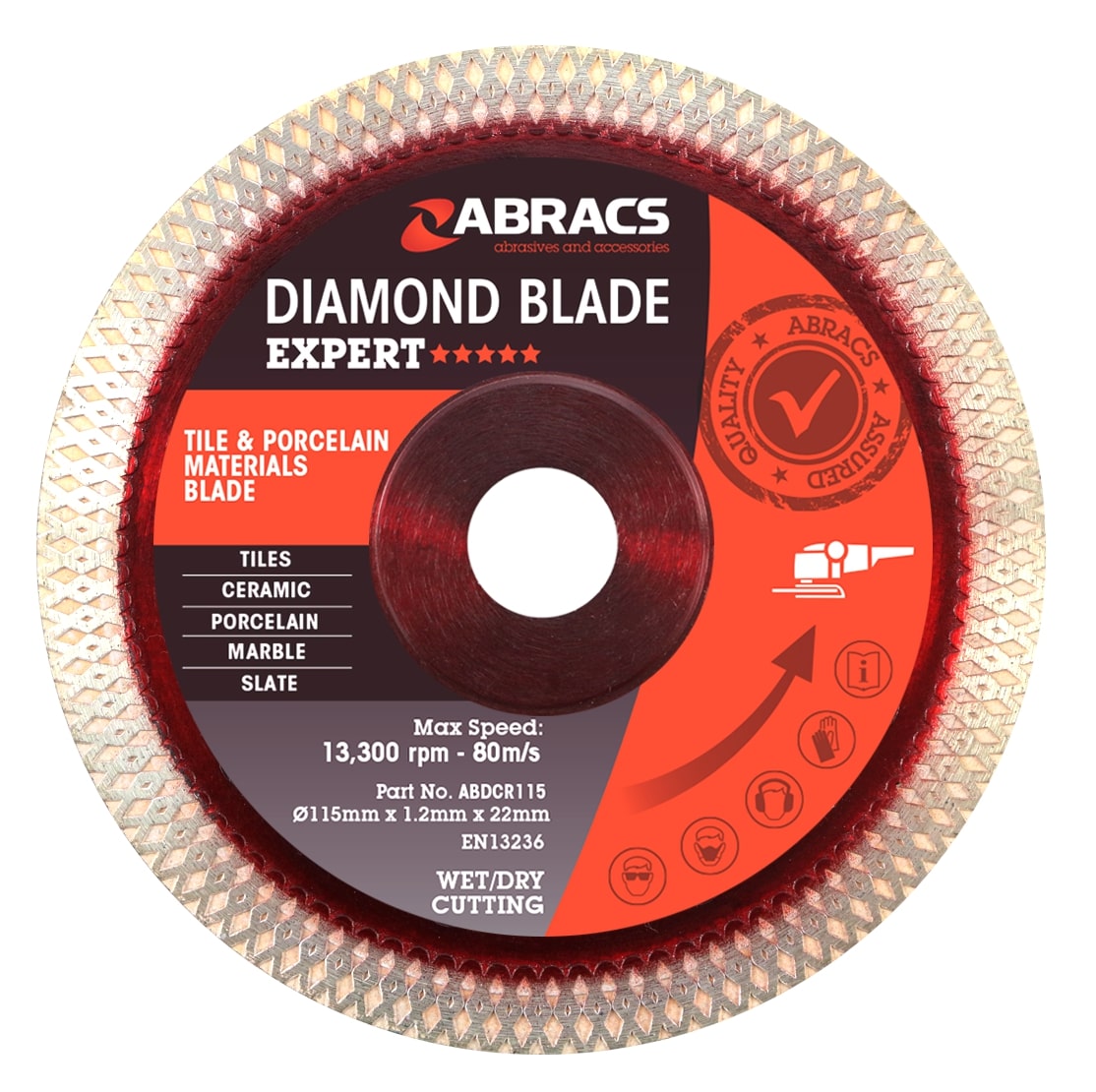 Abracs X-Tech 115mm tile and porcelain diamond blade