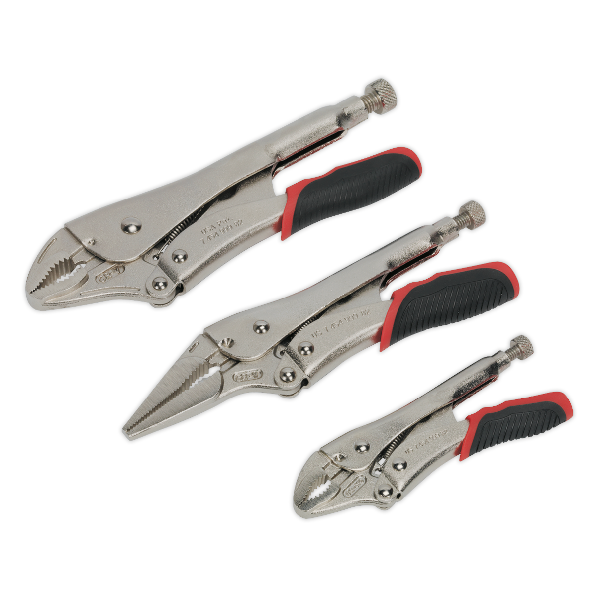 Sealey AK6863 Premier Quick-Release Locking Pliers Set 3pc