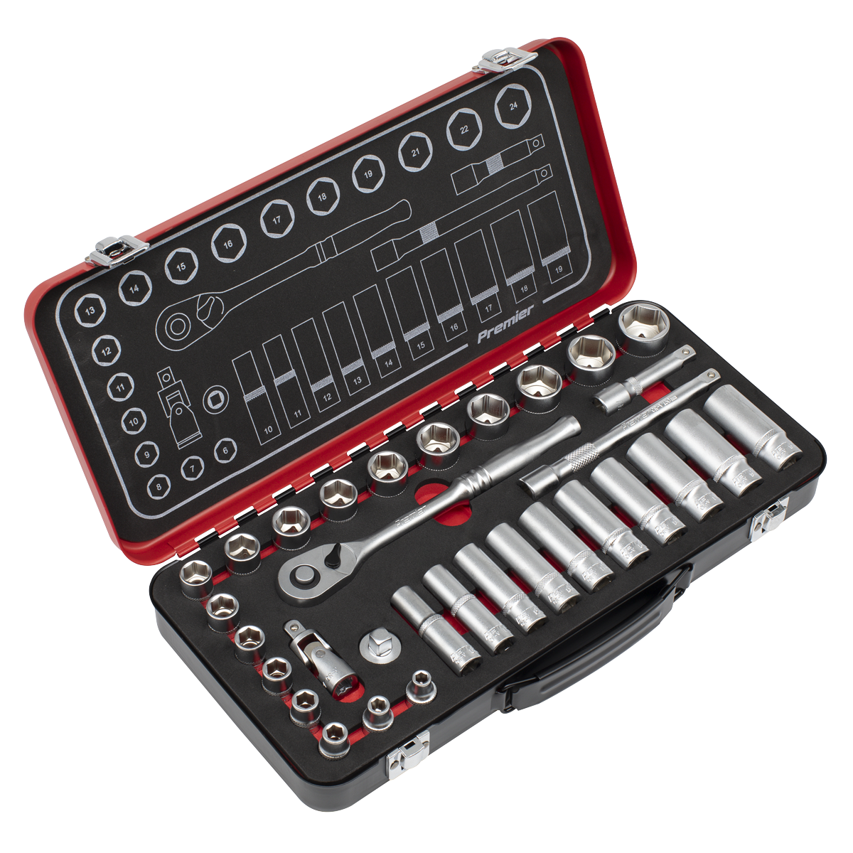 Sealey AK7922 Premier Platinum Socket Set 3/8in Drive – 32 Piece