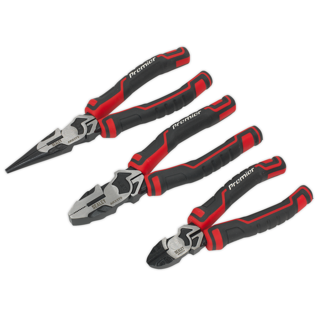 Sealey AK8376 Premier High-Leverage Pliers Set 3pc