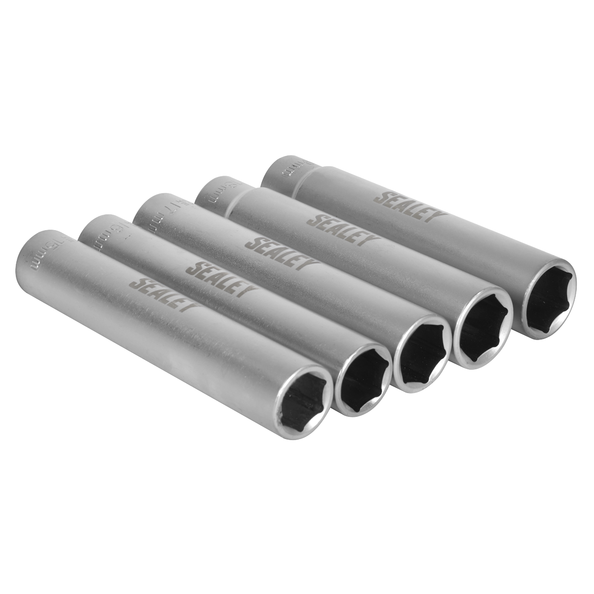 Sealey SX1519 Extra-Deep Socket Set 1/2in Drive – 5 Piece