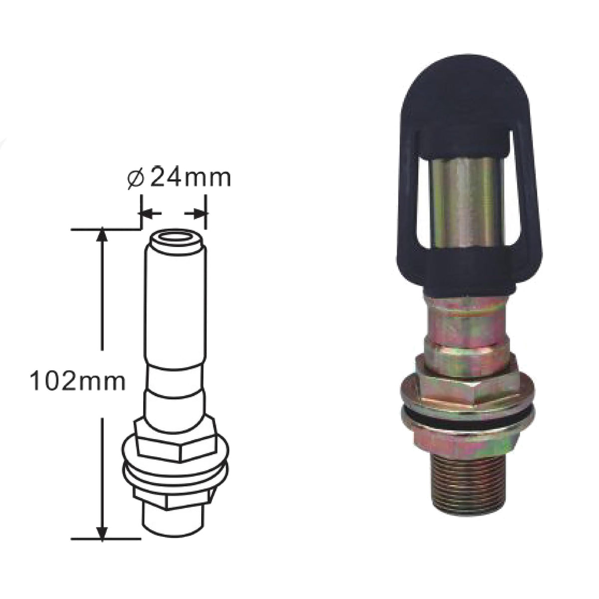 VSWD Pole Mount Bracket 102 x 24mm BRACKET1