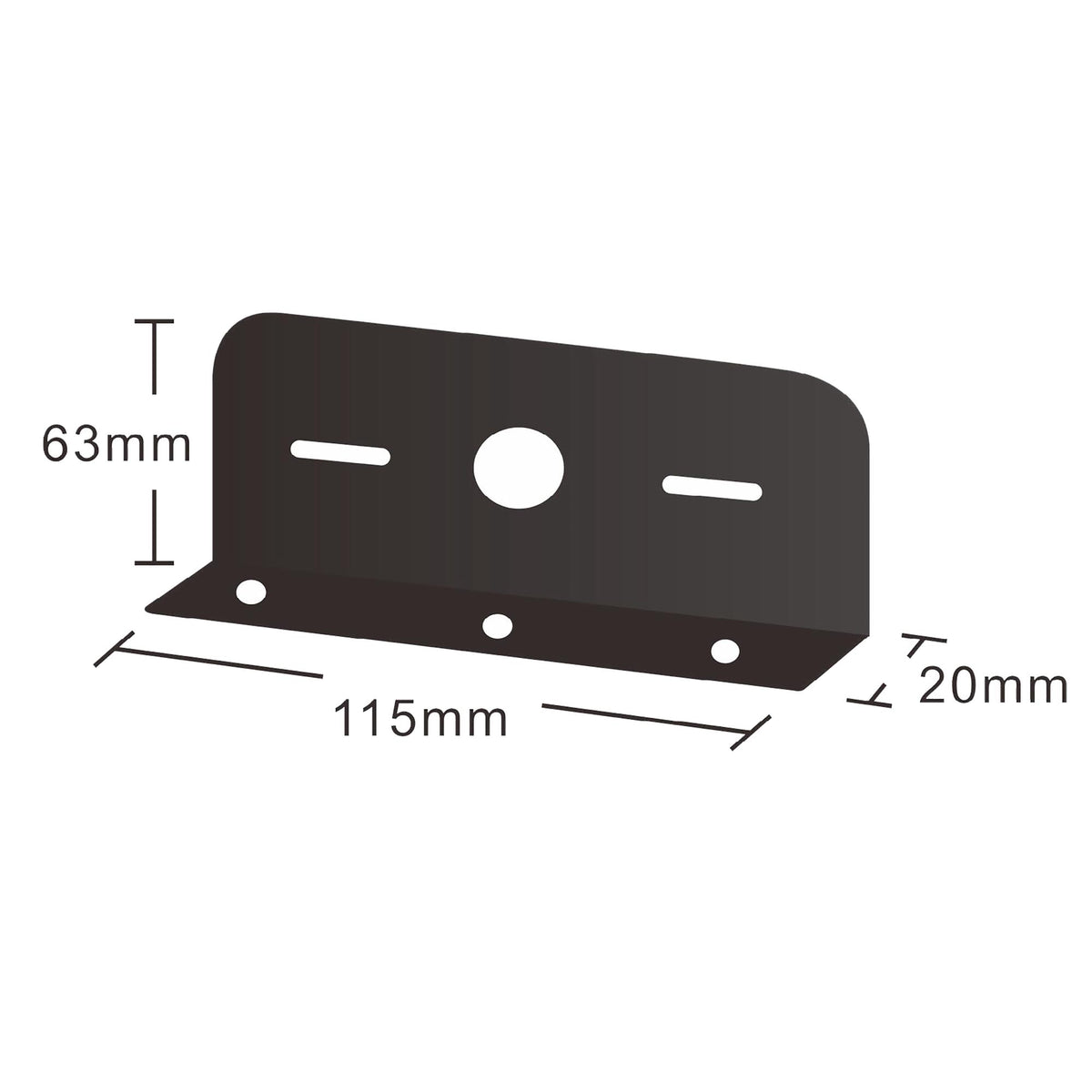VSWD Strobe Mounting Bracket 115 x 63 x 20mm BRACKET7