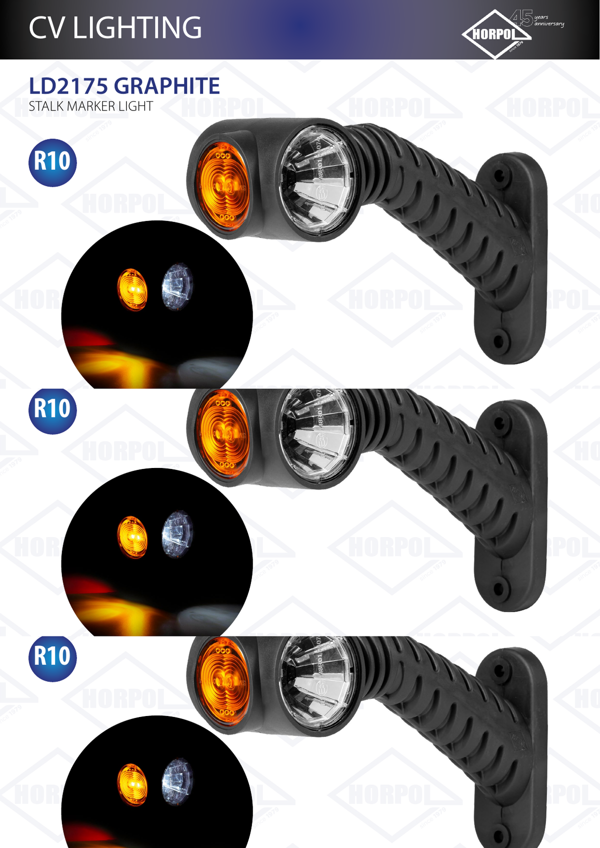 VSWD Graphite Triple LED Marker Lights - official product information