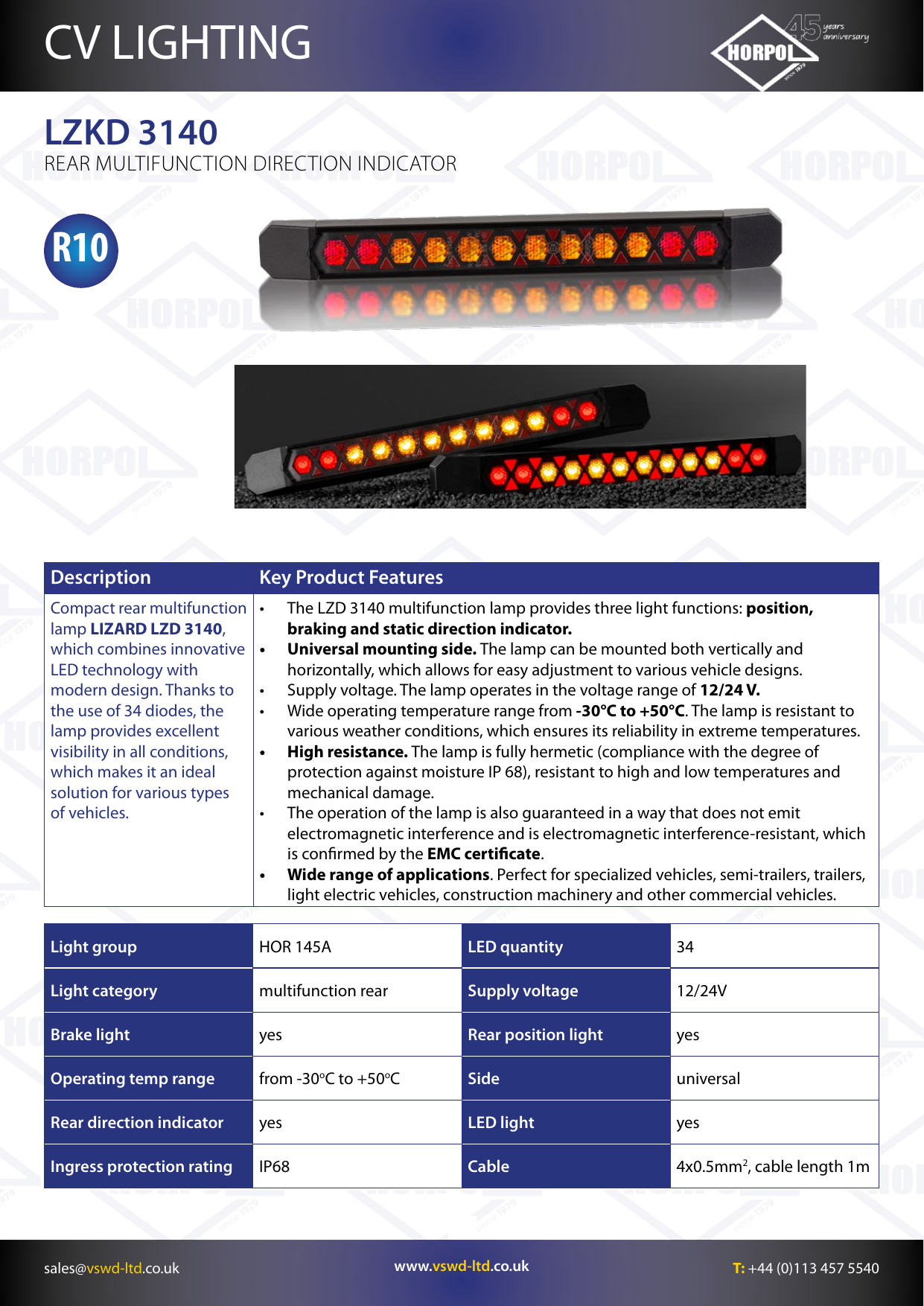 VSWD Lizard LED Rear Multifunction Lights - official product information