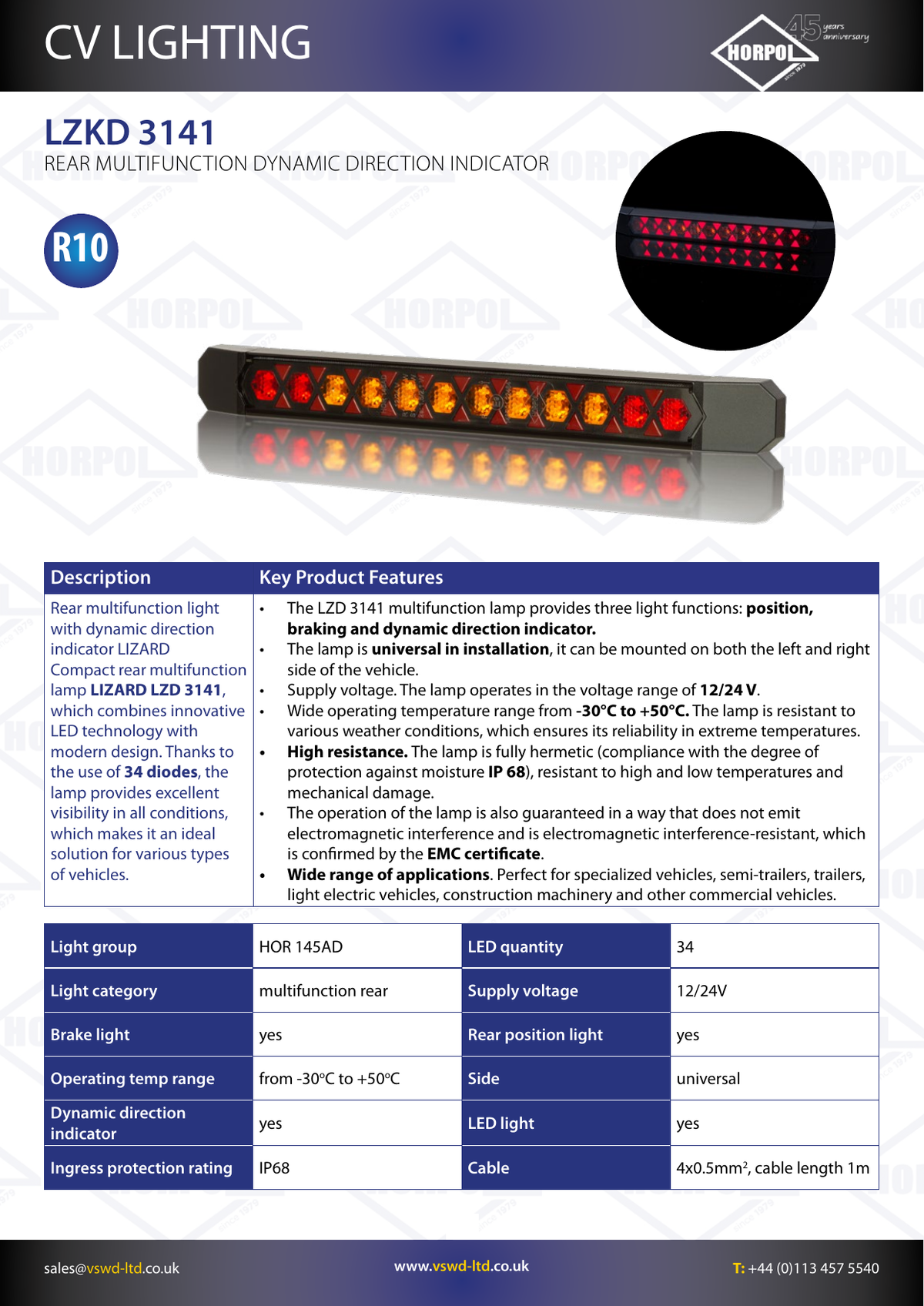 VSWD Lizard LED Rear Multifunction Lights - official product information
