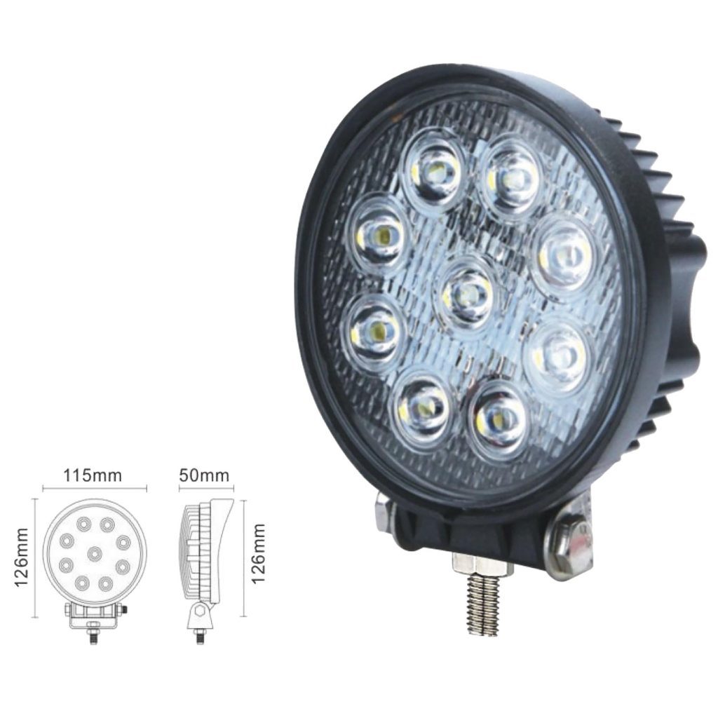 VSWD WL605 27W round LED flood work lamp
