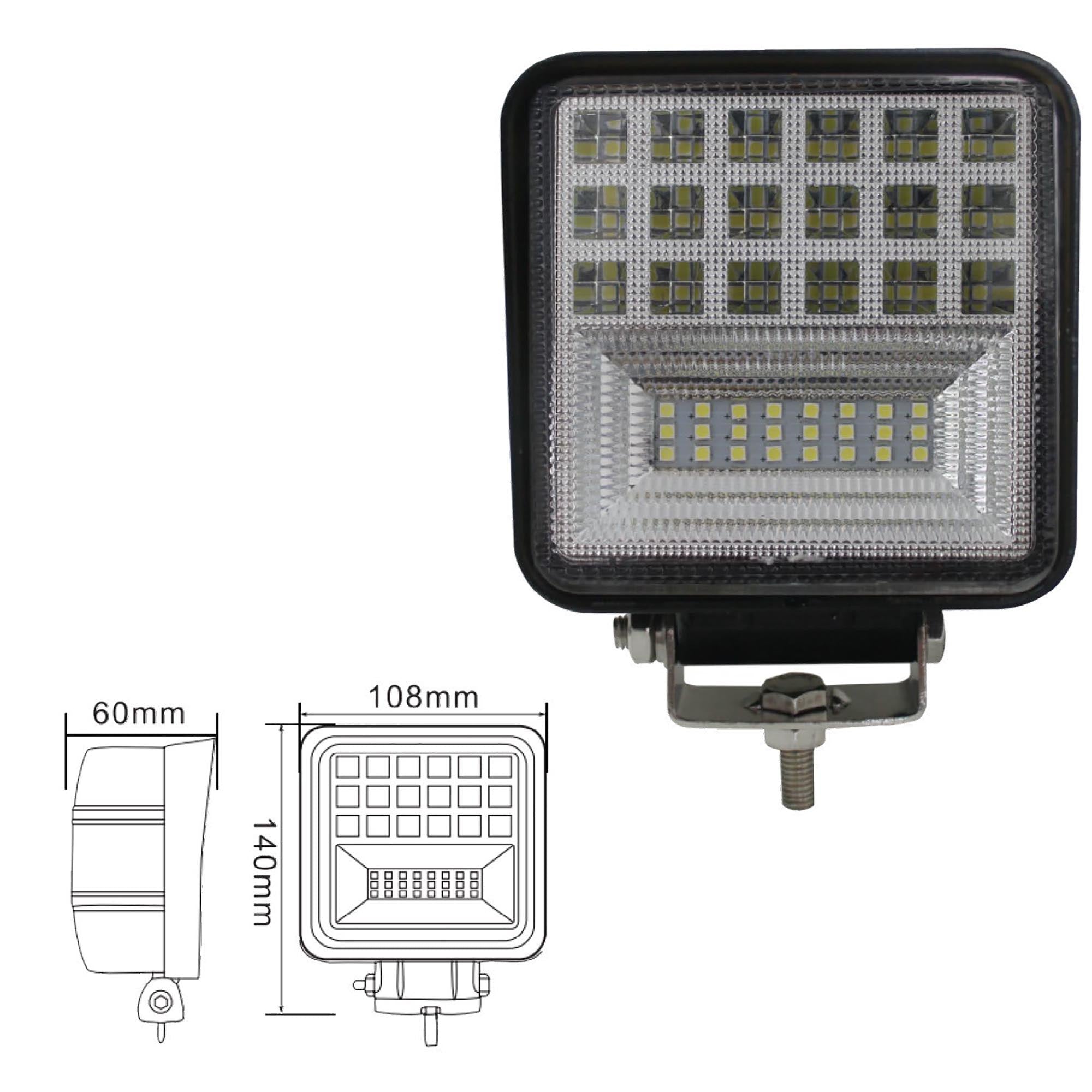 VSWD WL634-C 48W Square LED Combi Work Lamp - 3500lm